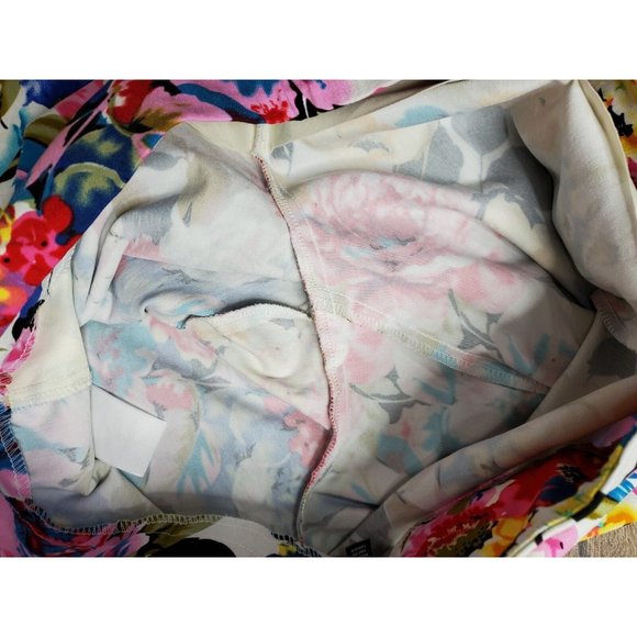 up! Floral Multicolor Stretch Women's 12 Dress Pants Tapered High Rise - Picture 10 of 12